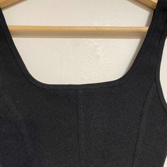 Babaton Bustier Knit Black Women's Tank Top XS - Picture 4 of 7